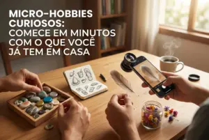Micro-hobbies curiosos que você pode começar em poucos minutos usando coisas que já tem em casa
