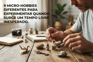 Pessoa criando artesanato com jarra de areia colorida e origami