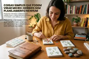 Coisas simples que podem virar micro-hobbies sem planejamento nenhum